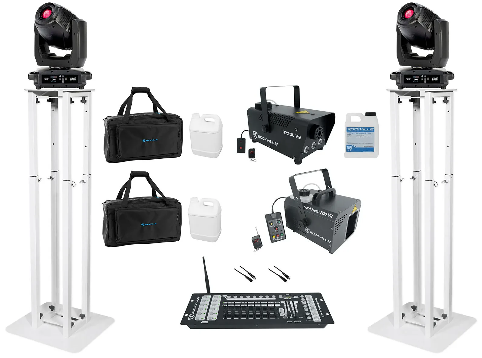 Комплект светового оборудования American DJ Hydro Spot 1+ROCKFORCE W2+RTP32W-4