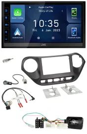 JVC DAB Bluetooth Lenkrad USB 2DIN Autoradio für Hyundai i10 ab 2014