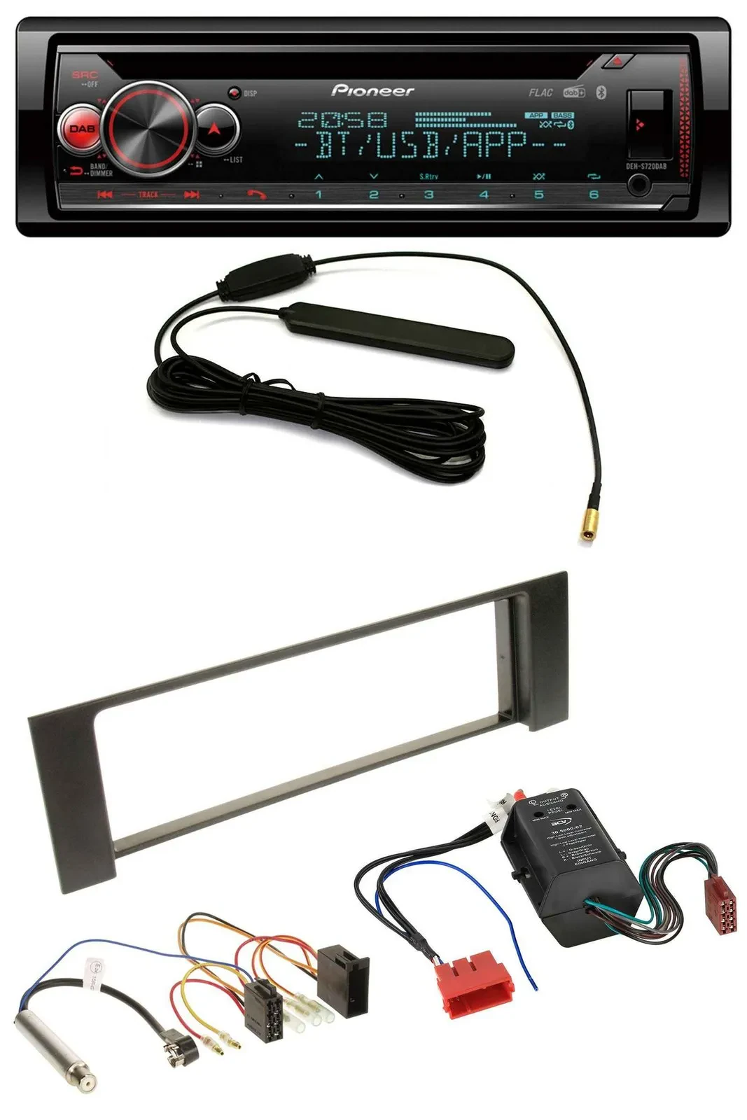 Автомагнитола для Audi A4 B6 2000–2004 (Bose активная система) Pioneer USB, DAB, MP3, Bluetooth, CD