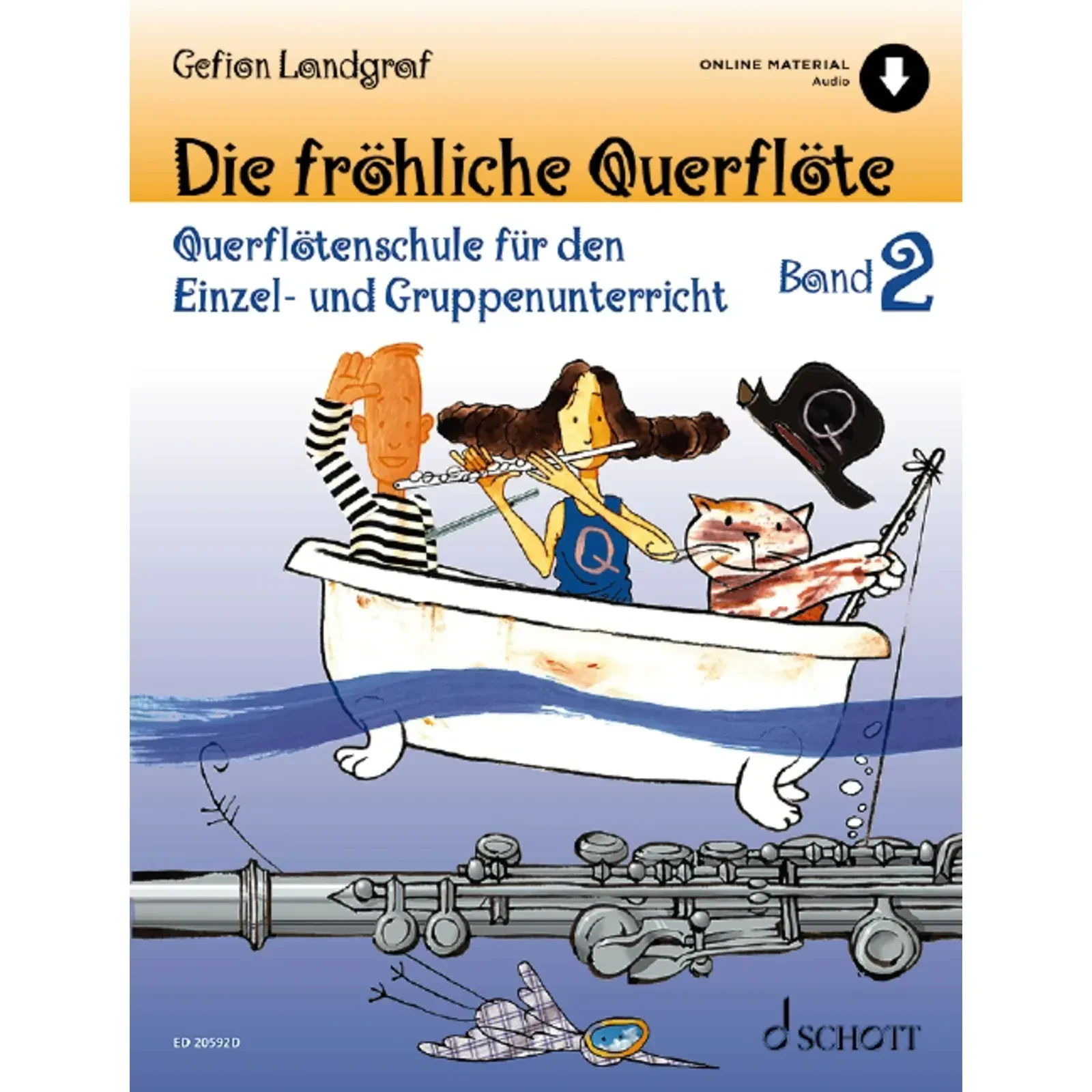 Учебное пособие Schott Music Die Fröhliche Querflöte 2