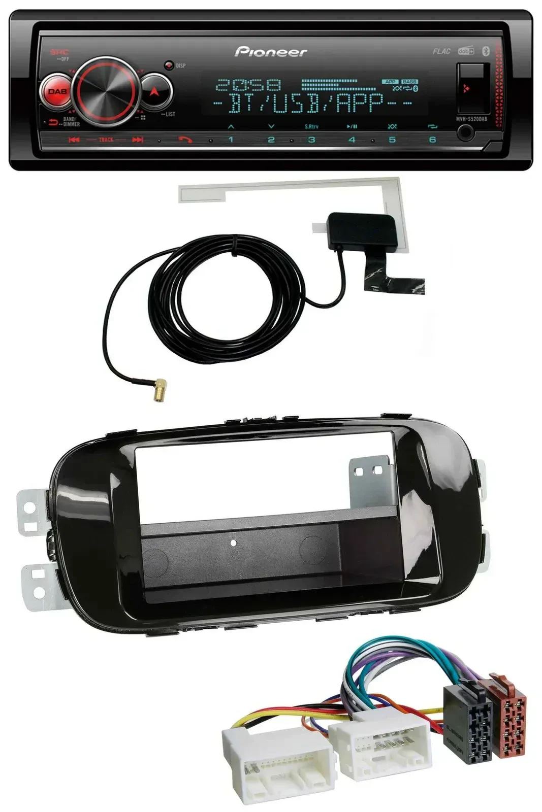 Автомагнитола для Kia Soul (PS) Pioneer Bluetooth, DAB, USB, MP3, пианино-черный
