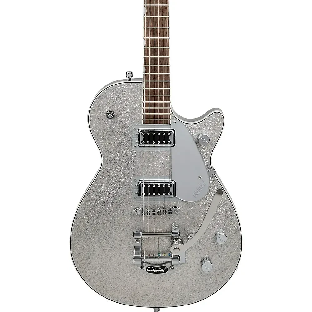 Электрогитара Gretsch G5230T Electromatic Sparkle Jet FT Single-Cut w/Bigsby серебристый