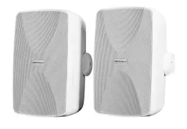 2 Rockville WET-7020W 5.25" 70V Commercial Indoor/Outdoor Wall Speakers in White