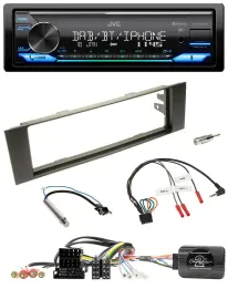 Автомагнитола JVC Bluetooth DAB USB для Audi A3 (2003–2006) с поддержкой кнопок на руле