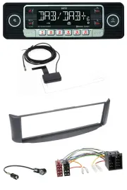Dietz DAB Bluetooth USB MP3 Autoradio für Smart ForTwo 450 grau ohne Metallschac
