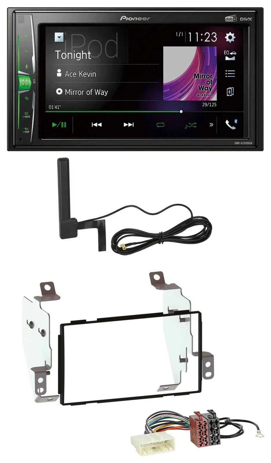 Pioneer MP3 DAB AUX 2DIN Bluetooth Autoradio für Nissan Note (2005-2013)