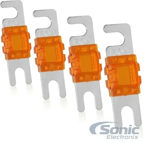 Belva BMANL150 4 Pack of 150A Nickel-Plated MANL Fuse (150 Amp Fuses) BRANDNEW
