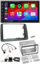 Автомагнитола для Fiat Panda 2007–2012 Kenwood 2DIN USB DAB Bluetooth серый