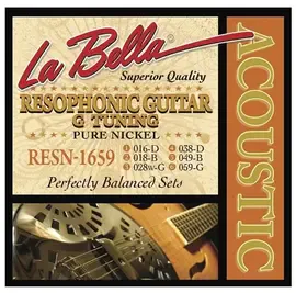 Струны для резонаторной гитары La Bella RESN-1659 G Tuning 16-59