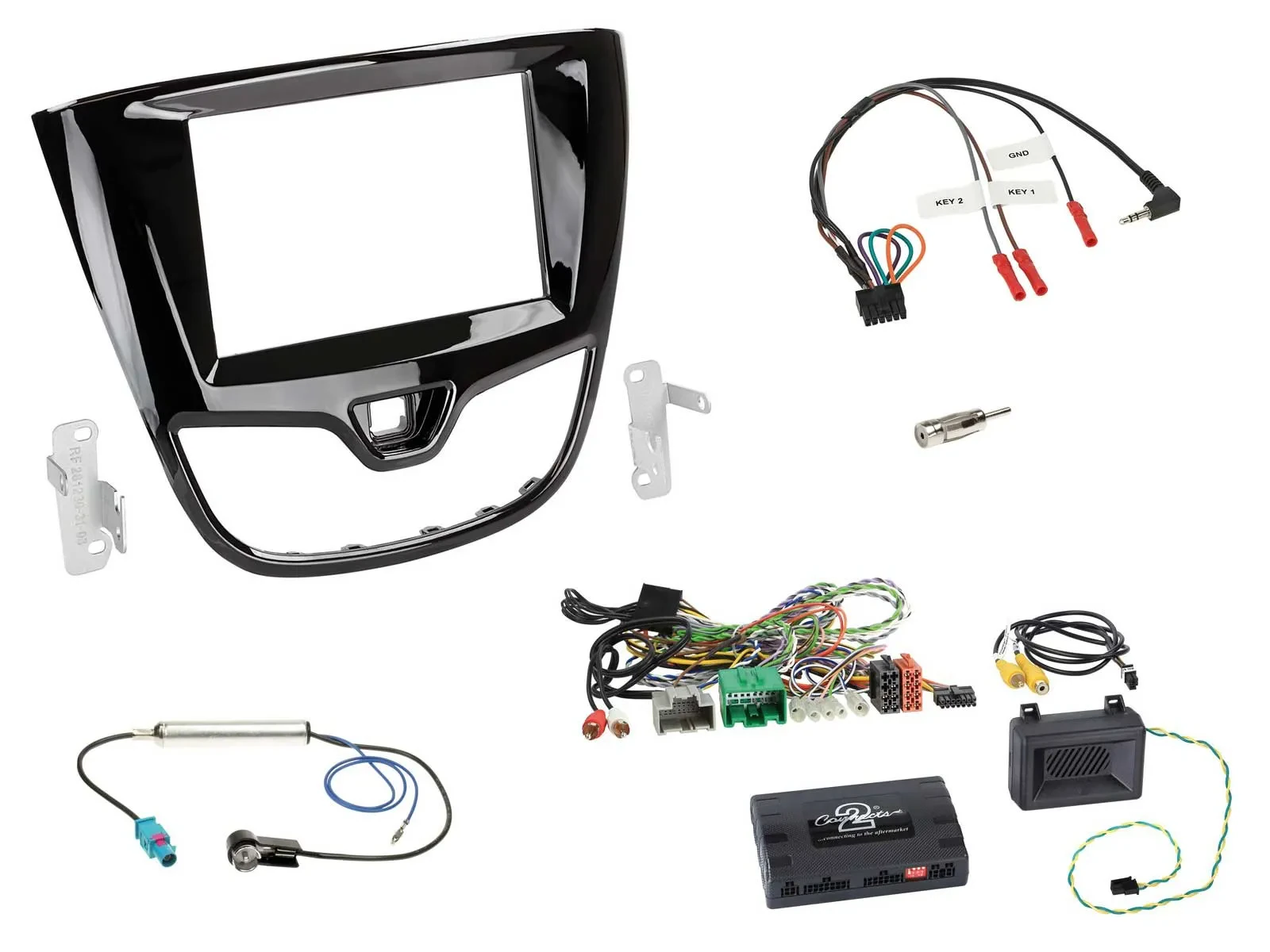 Einbauset Lenkradadapter Doppel DIN Autoradio für Opel Karl 2015-2019 -