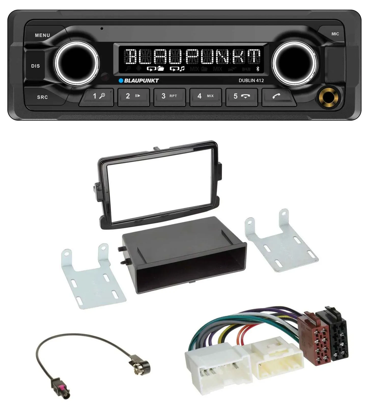 Автомагнитола Blaupunkt MP3 Bluetooth USB AUX для Dacia Lodgy/Sandero/Opel Vivaro
