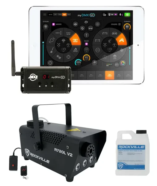 American DJ ADJ MYDMX GO Lighting Control App for iPad/Android Tablets+Fogger