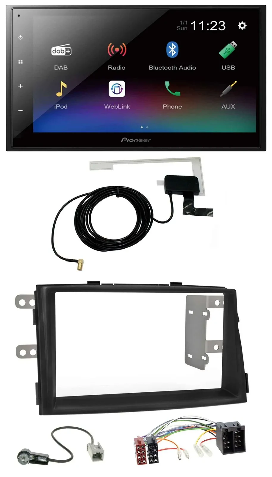 Pioneer DAB MP3 Bluetooth 2DIN USB Autoradio für Kia Sorento II XM 2009-2012