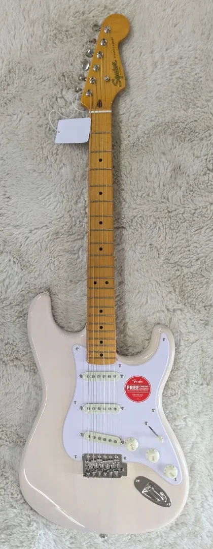 Squier by Fender Classic Vibe 50s Stratocaster, Maple Fretboard, White Blonde