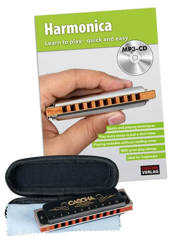 Губная гармошка Cascha HH 1610 DE диатоническая C (набор)