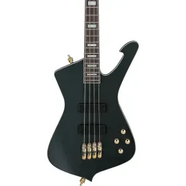 Ibanez ICB620 Iceman Bass 4-String Bass Guitar, Panga Panga Fretboard Black Flat