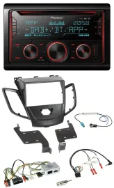 Автомагнитола Pioneer 2-DIN DAB, Bluetooth, USB, CD для Ford Fiesta 2010–2017, черный