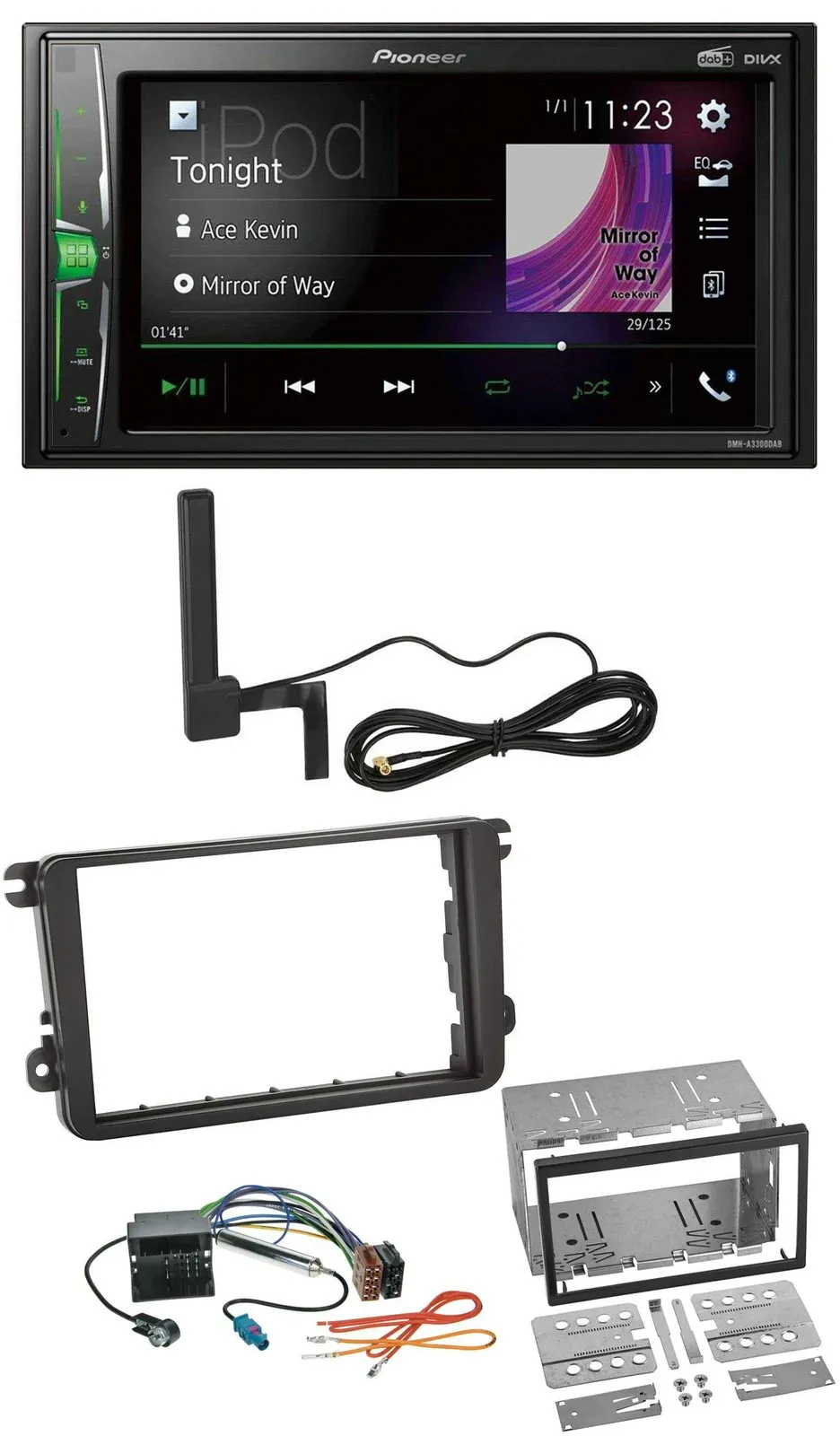 Pioneer MP3 DAB AUX 2DIN Bluetooth Autoradio für Skoda Praktik Superb Yeti