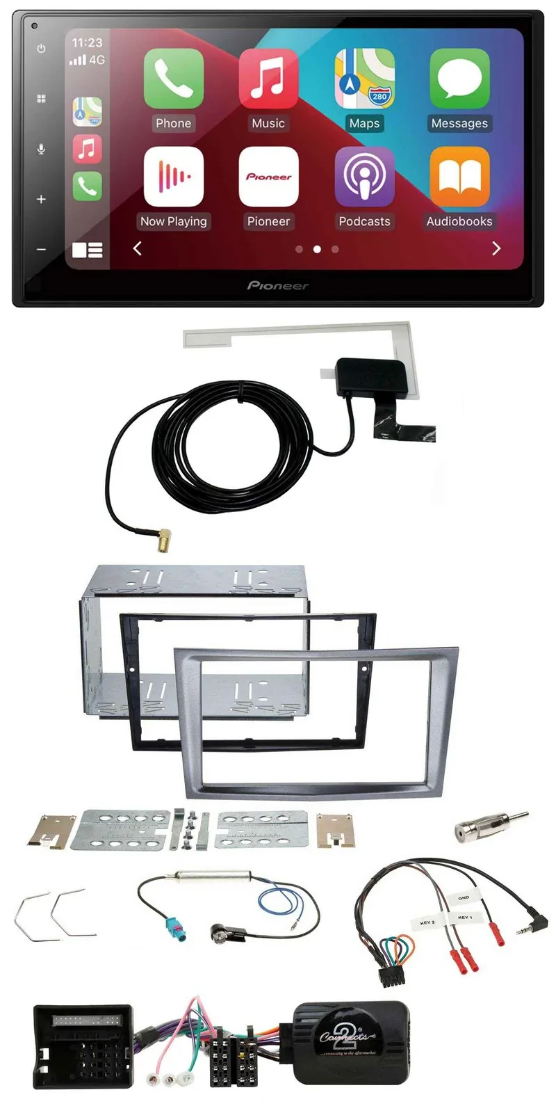 Pioneer USB Bluetooth DAB Lenkrad 2DIN Autoradio für Opel Antara Astra H Zafira