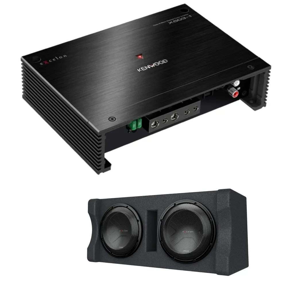 Kenwood eXcelon X503-1 Class D Monoblock Car Amplifier w/ 12" Vented Enclosure