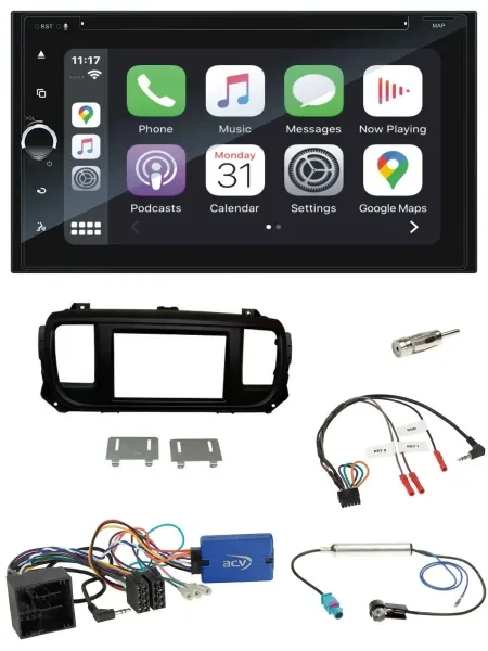 Blaupunkt DAB USB Bluetooth Lenkrad 2DIN TMC Navigation für Citroen Spacetourer
