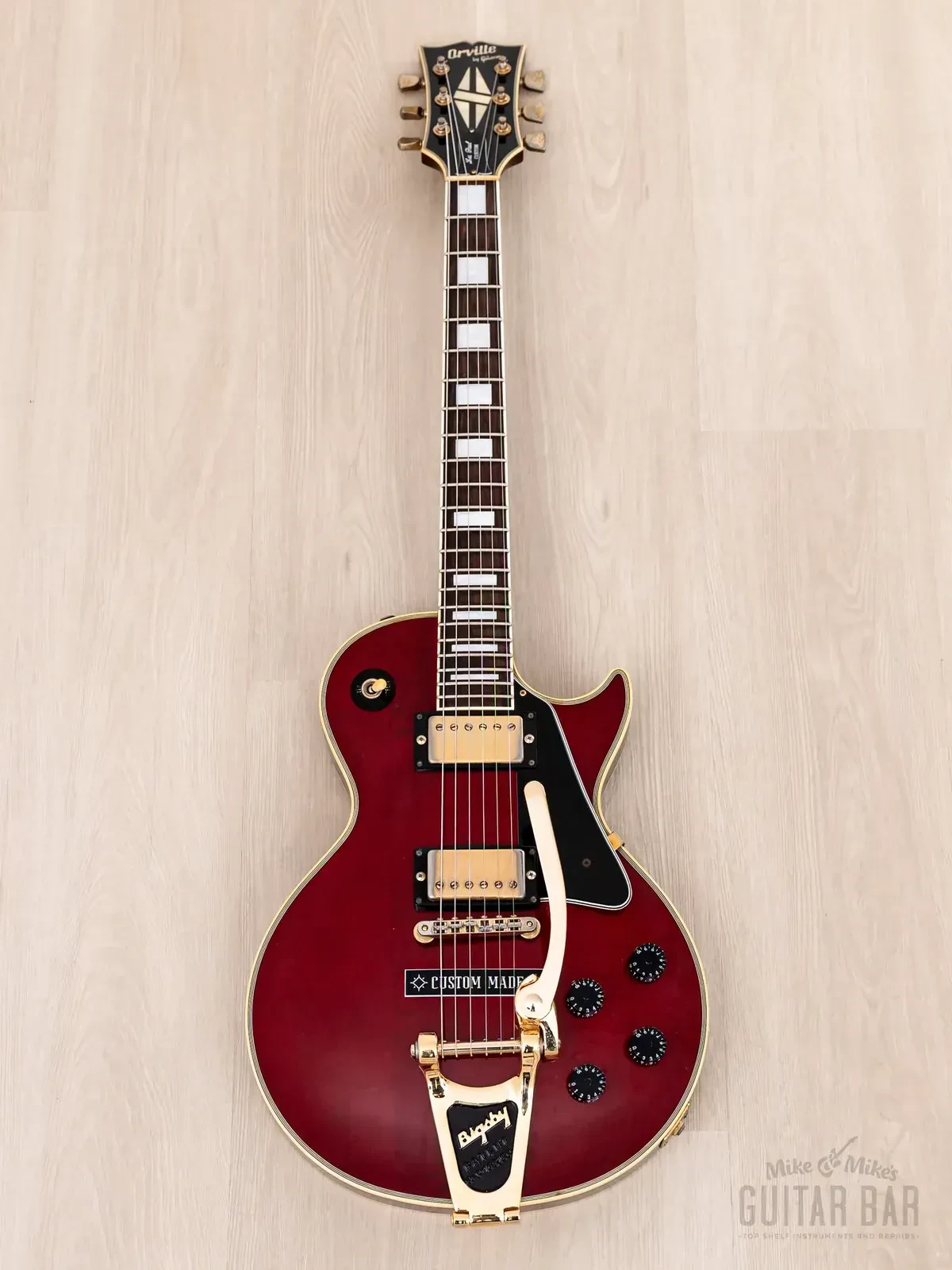 Электрогитара Orville Les Paul Custom HH Wine Red w/case Japan 1988