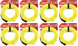 Микрофонный кабель Rockville RCXFM50P-Y Yellow 15.25 м (8 штук)