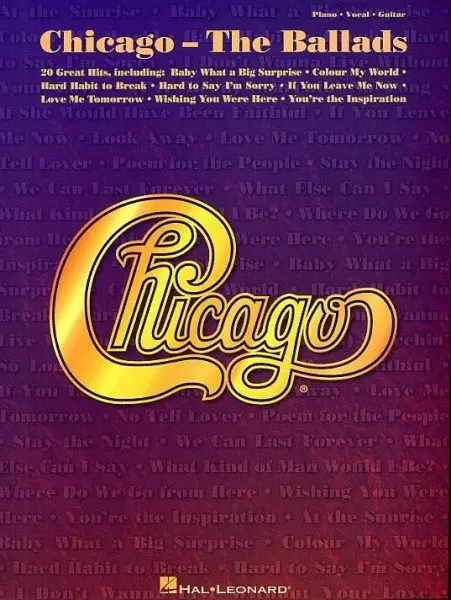 Ноты MusicSales CHICAGO THE BALLADS PVG