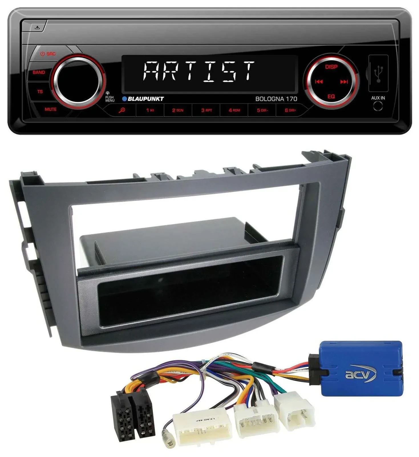 Автомагнитола для Toyota RAV4 (2011–2013), 28-pin Blaupunkt 1DIN SD USB MP3 AUX