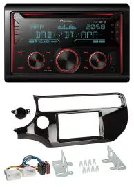 Pioneer 2DIN DAB MP3 Bluetooth USB CD Autoradio für Kia Rio UB ab 15 piano-schwa