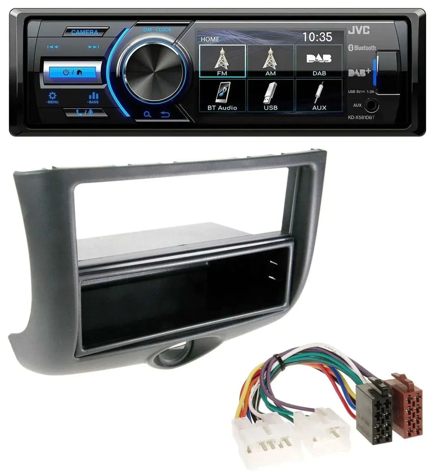 Автомагнитола JVC Bluetooth MP3 USB DAB для Toyota Yaris (1999–2003)