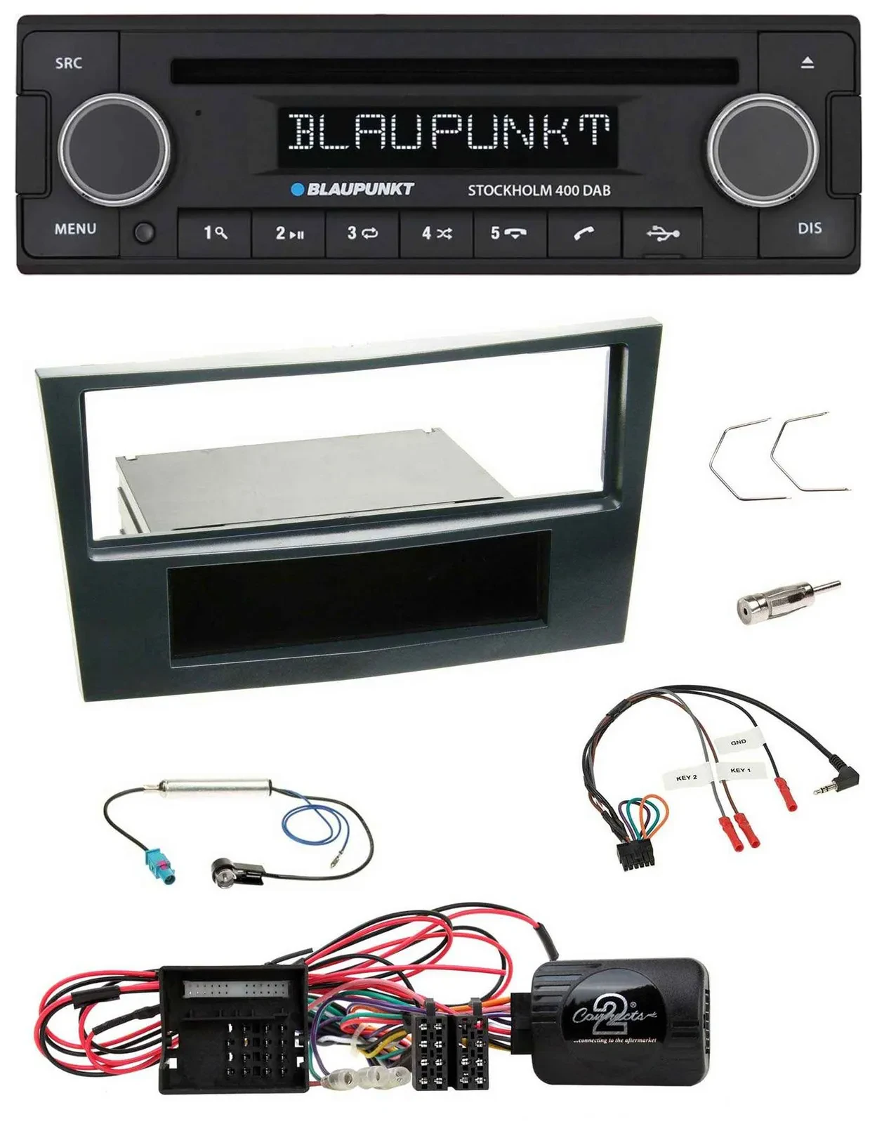 Blaupunkt Lenkrad Bluetooth DAB CD USB Autoradio für Opel Corsa D Schwarz 09-14