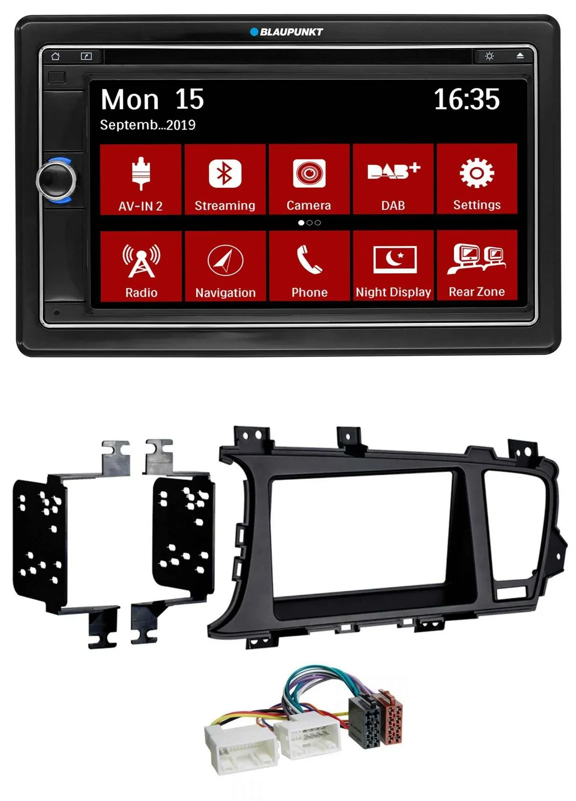 Blaupunkt Bluetooth DAB 2DIN USB DVD MP3 Autoradio für Kia Optima (ab 2012)