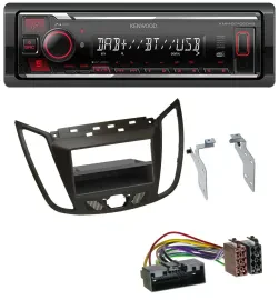 Kenwood MP3 Bluetooth USB DAB Autoradio für Ford C-Max / Kuga - dunkelbraun