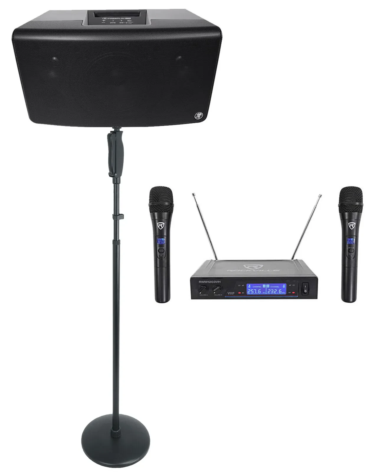 Mackie FreePlay Church/School Audio Visual Speaker Sound System+Wireless Mics