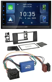 JVC DAB Bluetooth MP3 USB 2DIN Autoradio für BMW X5 E53 5er E39 Rundpin Aktivsys