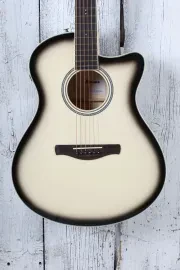 Ibanez AAM370M1CE Acoustic Electric Guitar Transparent Panda High Gloss Finish