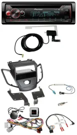 Pioneer DAB CD Lenkrad USB Bluetooth Autoradio für Ford Fiesta 10-13 ohne Displa