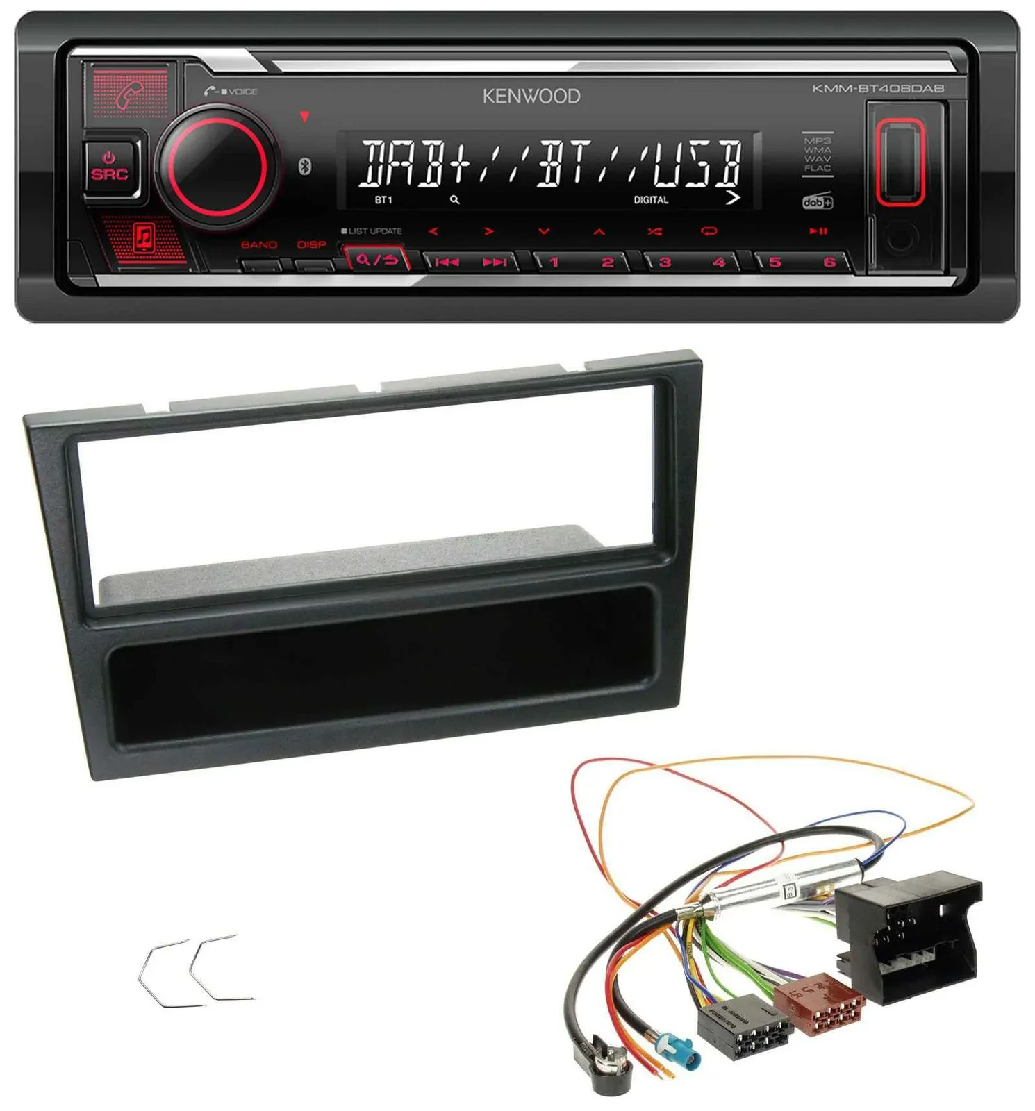 Kenwood MP3 Bluetooth USB DAB Autoradio für Opel Agila Combo Corsa C Omega B Viv