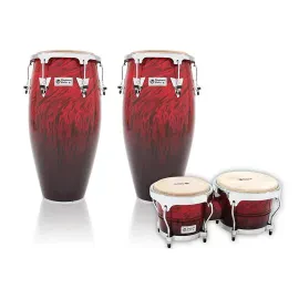 LP Performer Series 2-Piece Conga and Bongo Set with Chrome Hardware Red Fade