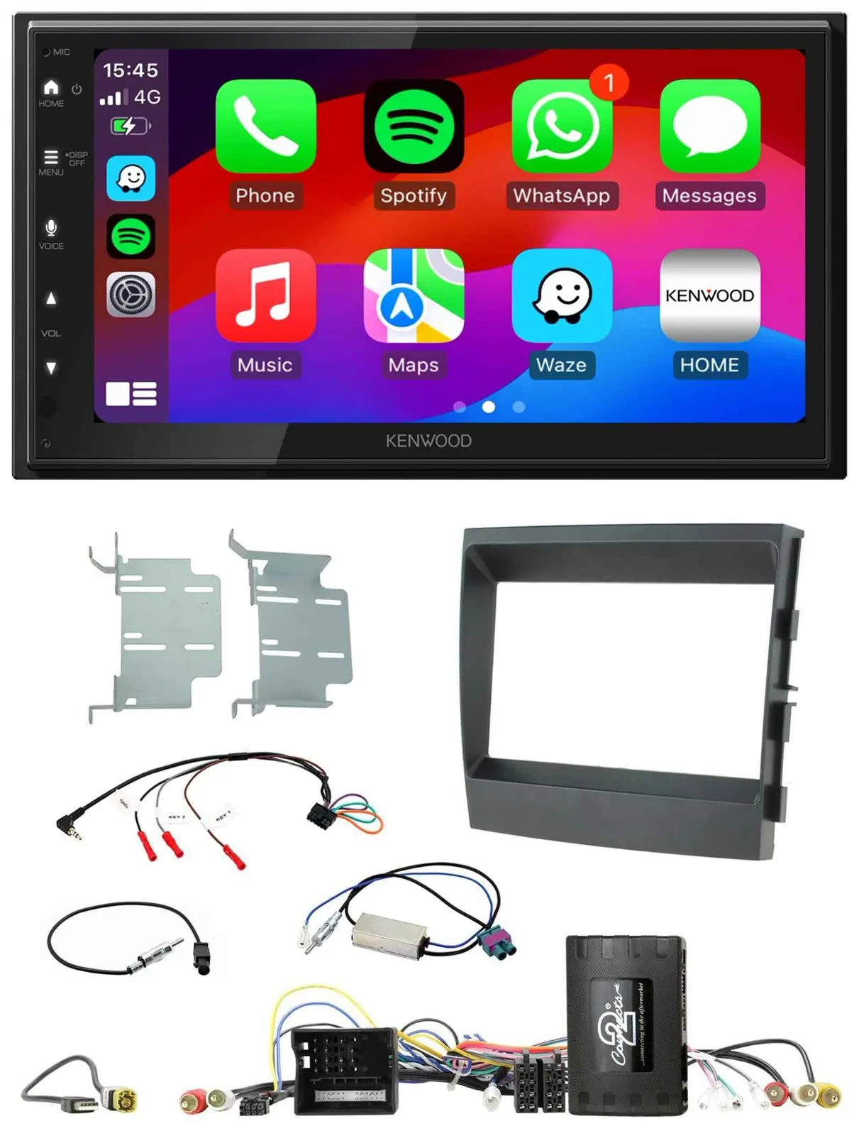 Kenwood Lenkrad USB DAB 2DIN Bluetooth Autoradio für Porsche Panamera 09-16 Info