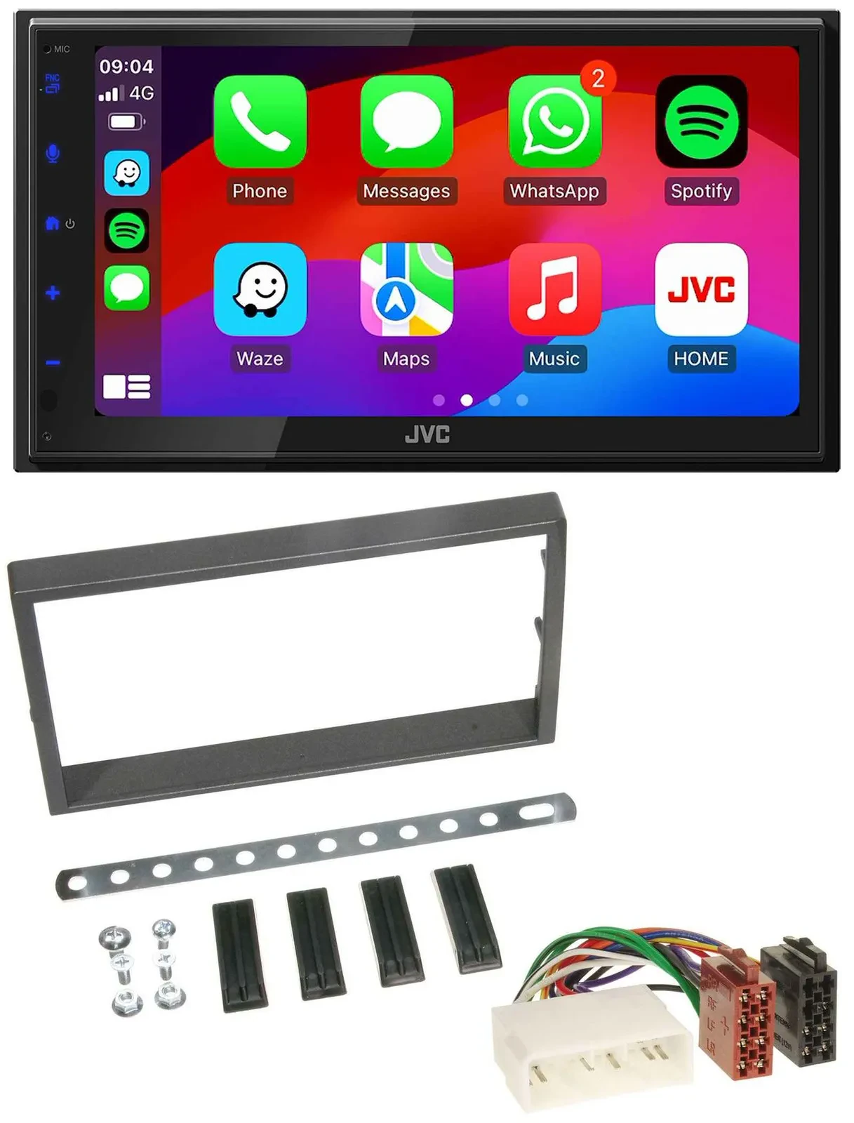 JVC Bluetooth USB MP3 2DIN DAB Autoradio für SSangYong Kyron ab 2005