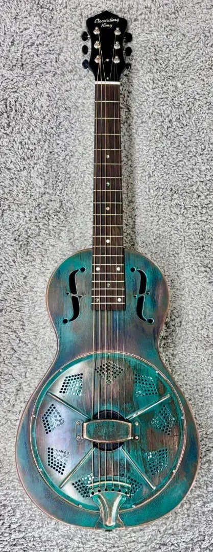 Recording King RM-993-VG Swamp Dog Parlor Body Single O Resonator Guitar -Bstock