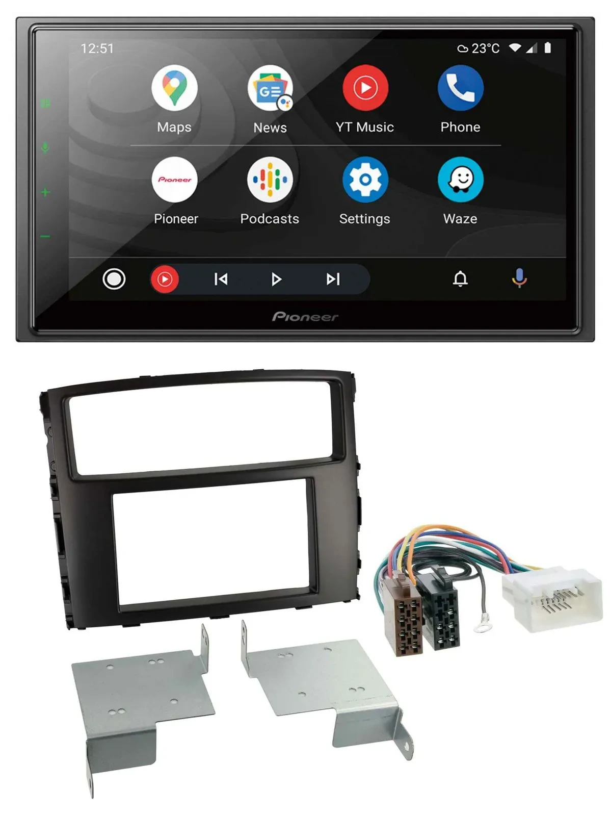 Pioneer USB 2DIN DAB MP3 Bluetooth Autoradio für Mitsubishi Pajero Shogun ab 14