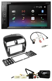 Pioneer Bluetooth Lenkrad USB 2DIN DAB DVD Autoradio für Mitsubishi Mirage Space