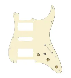 920D Custom HSH Pre-Wired Pickguard for Strat With An Aged White Pickguard an...