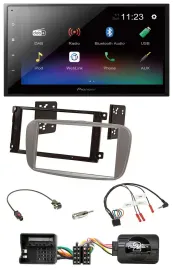 Pioneer USB Bluetooth DAB 2DIN Lenkrad Autoradio für Ford Mondeo S-Max ab 07 sil
