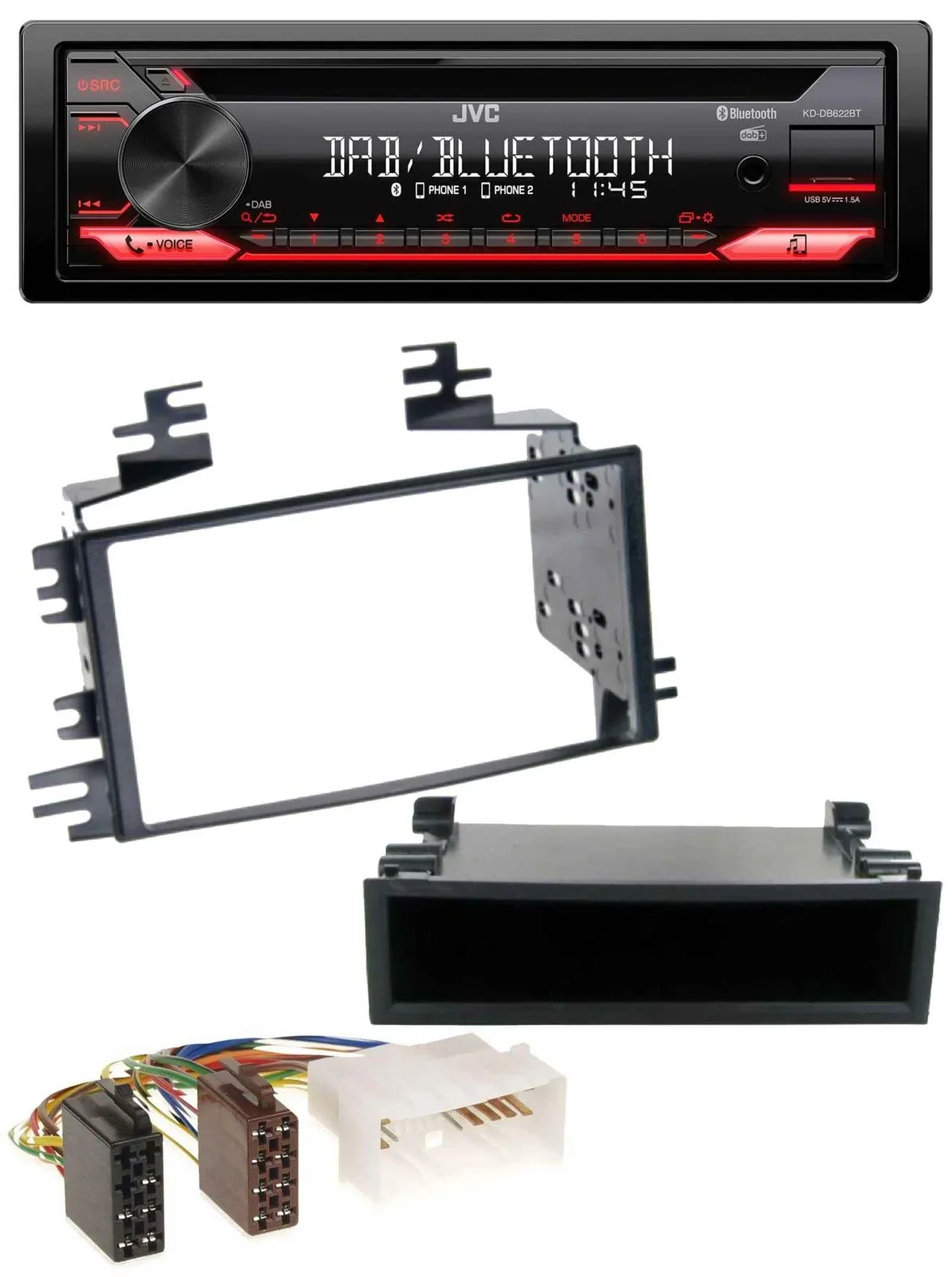 JVC CD DAB USB Bluetooth MP3 Autoradio für Kia Rio Hyundai Accent 2006-2011