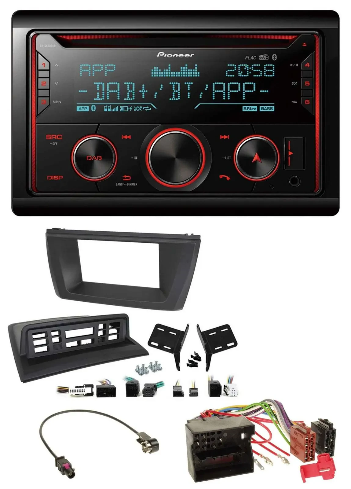 Автомагнитола для BMW X3 (E83) 2004–2010 Pioneer 2-DIN, DAB, Bluetooth, USB, CD, MP3