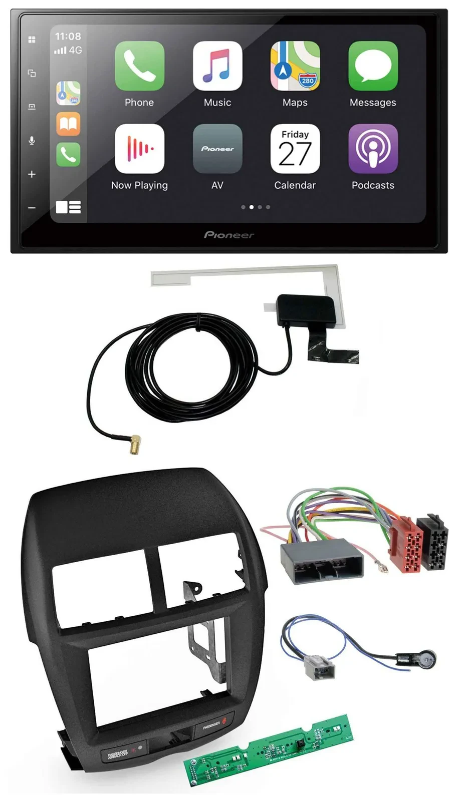 Автомагнитола Pioneer 2DIN USB MP3 Bluetooth DAB для Mitsubishi ASX 2010–2014